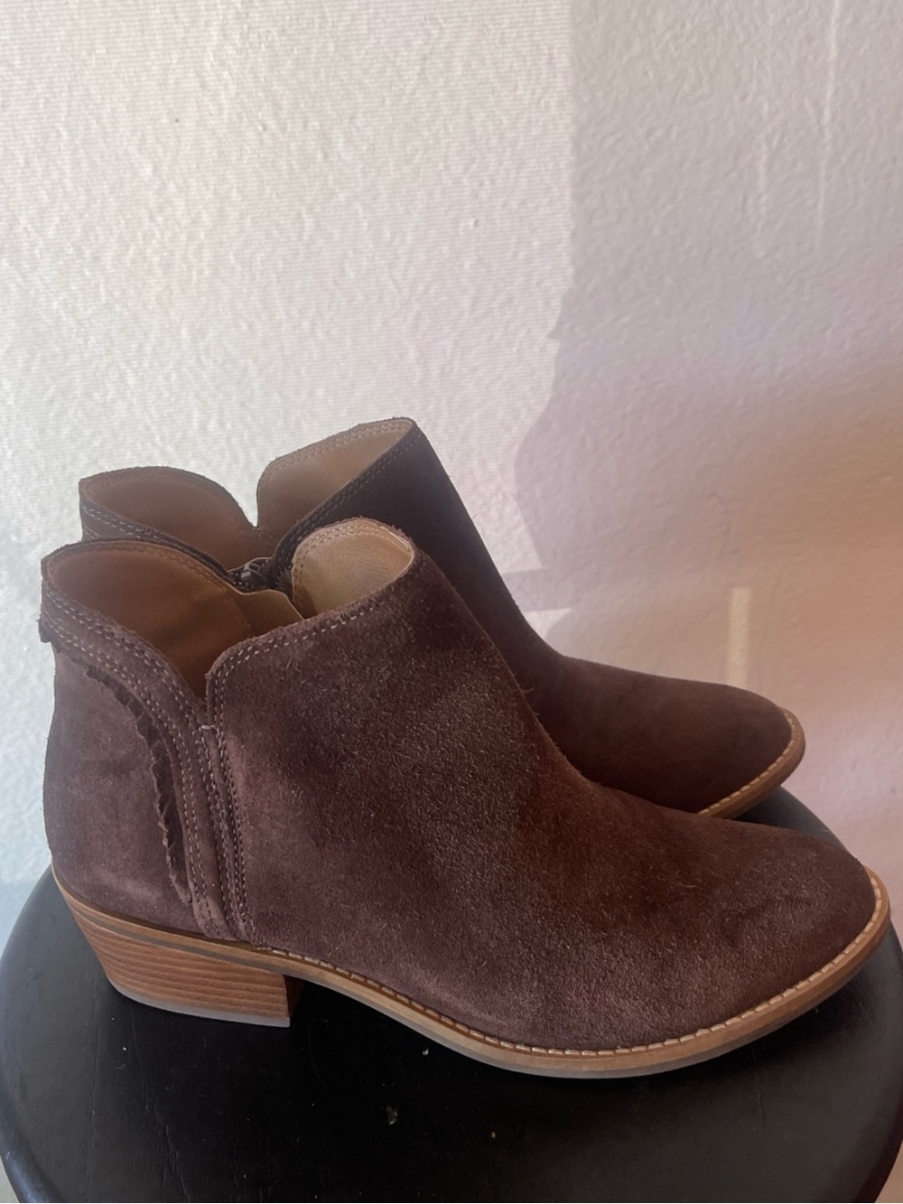 Lucky Brand Brown Suede Ankle Booties